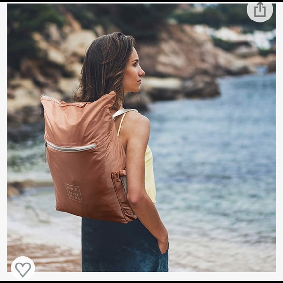 One Savvy Girl Foldable Backpack Rose Gold - Picture 5 of 6